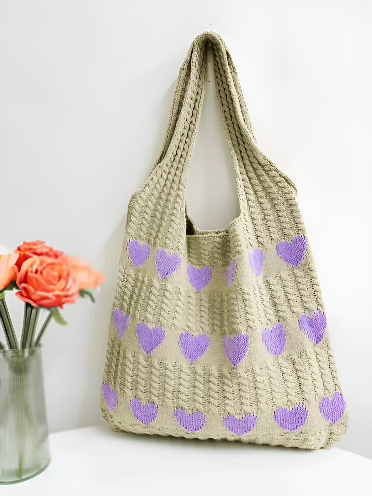 Heart Crochet Tote