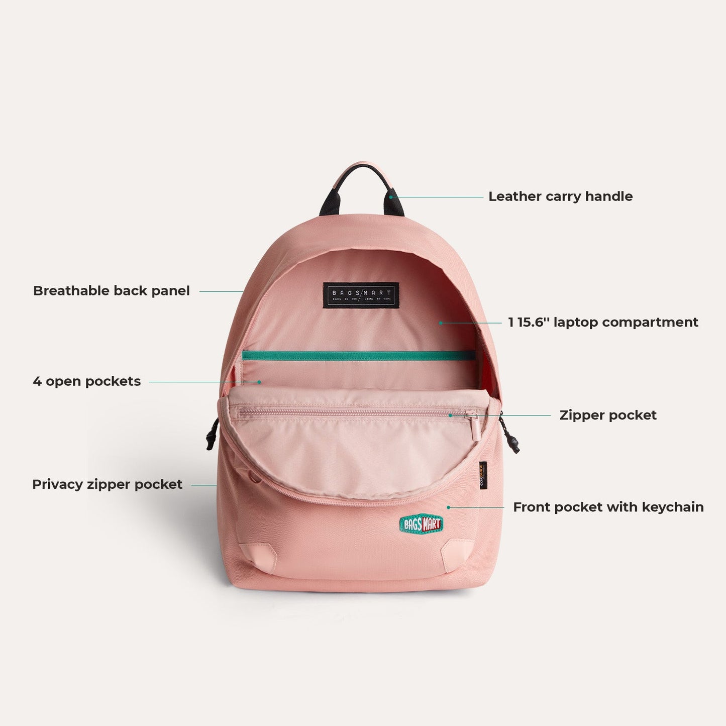 Ocean Cordura Campus Backpack with Laptop Sleeve