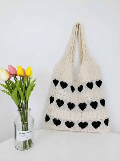 Heart Crochet Tote