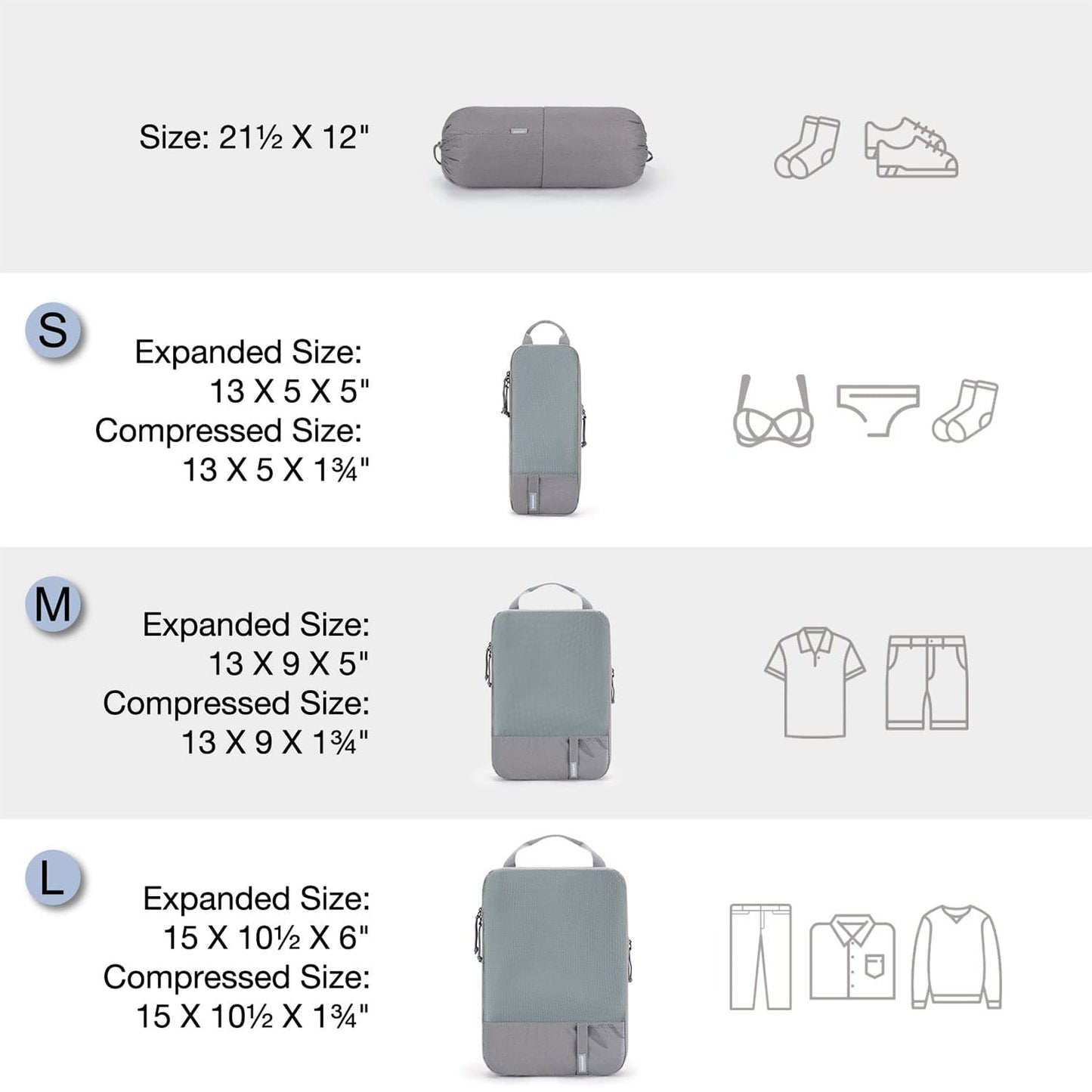 Compression Packing Cubes 6PCS