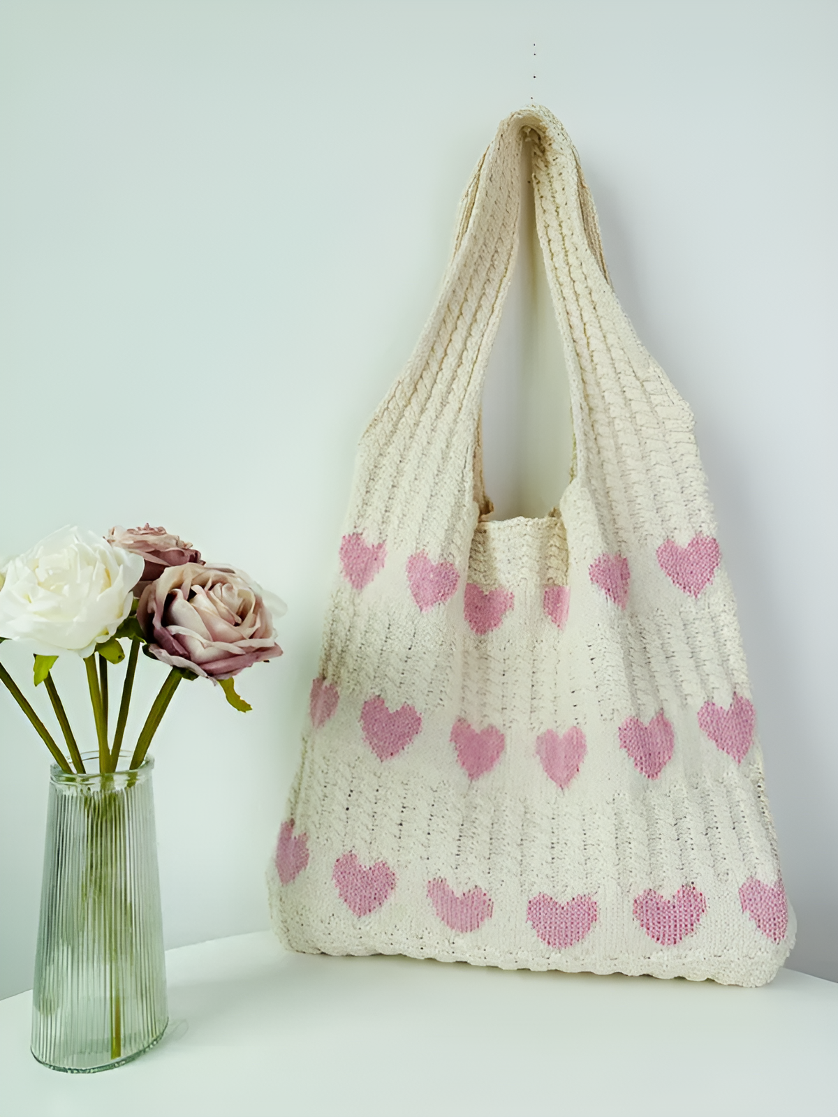 Heart Crochet Tote
