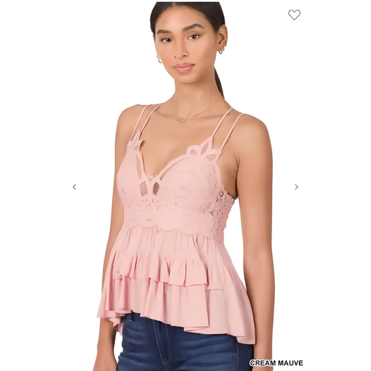 Willow Lace Peplum Top