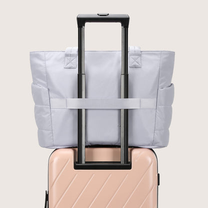 20L Puffy Tote Bag with 15.6" Laptop Compartment