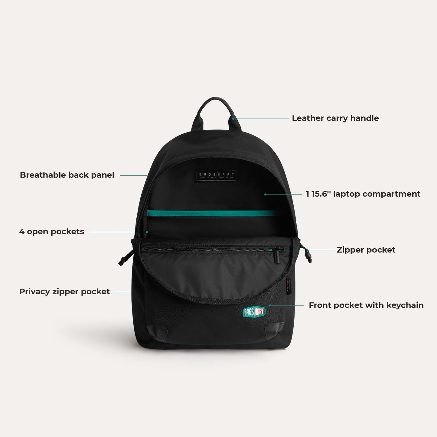 Ocean  Cordura Campus Backpack with Laptop Sleeve